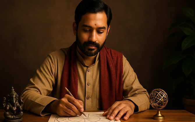 Professional online astrology consultation service in Pondicherry for horoscope and future insights.