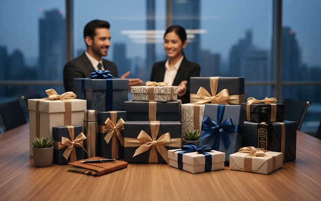 Premium corporate gift hampers in Pondicherry with customized and stylish options for businesses.