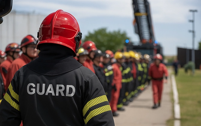 Trained emergency response security guards in Pondicherry providing rapid action and reliable protection