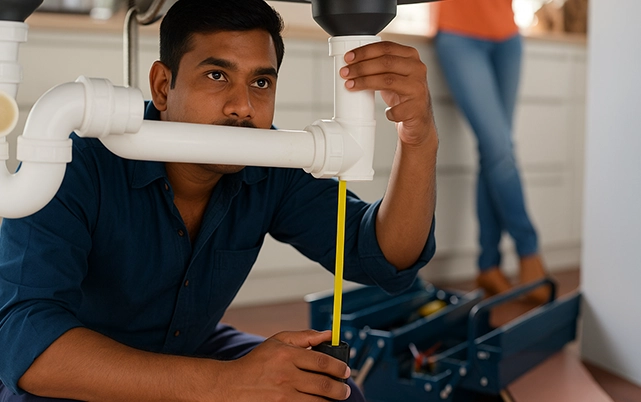 Expert home plumbing services in Pondicherry for pipe repairs, leak fixes, and bathroom installations
