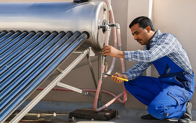Professional solar water heater repair and maintenance services in Pondicherry for optimal performance