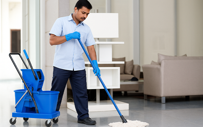 Professional housekeeping and residential cleaning services in Pondicherry for homes, offices, and commercial spaces