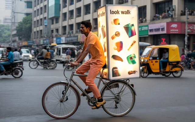 High-visibility outdoor cycle look walker promotions in Pondicherry to boost brand reach.