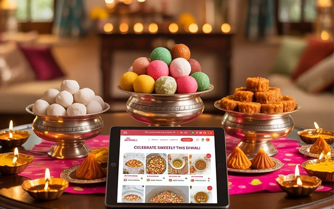 Order fresh Diwali sweets online in Pondicherry with fast doorstep delivery and authentic traditional taste