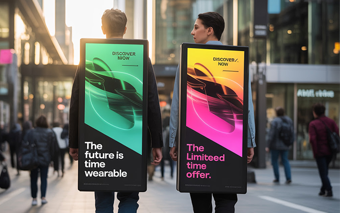 Eye-catching look walker advertising services to engage audiences and promote brand visibility